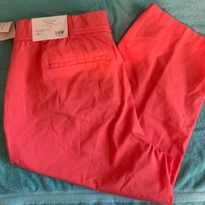 Christopher Banks CAPRI PANTS CORAL NWT 16W